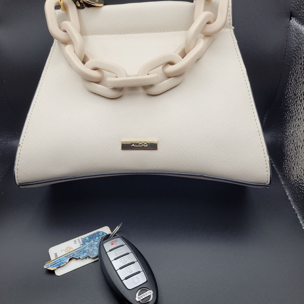 ALDO Beige Chain Strap Shoulder Bag